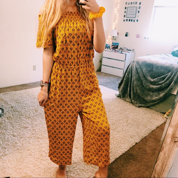Xhilaration Pants - 3 FOR 20🌟 Xhilaration Yellow Floral Jumpsuit